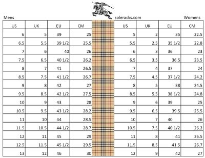 how big is burberry|Burberry size chart conversion.